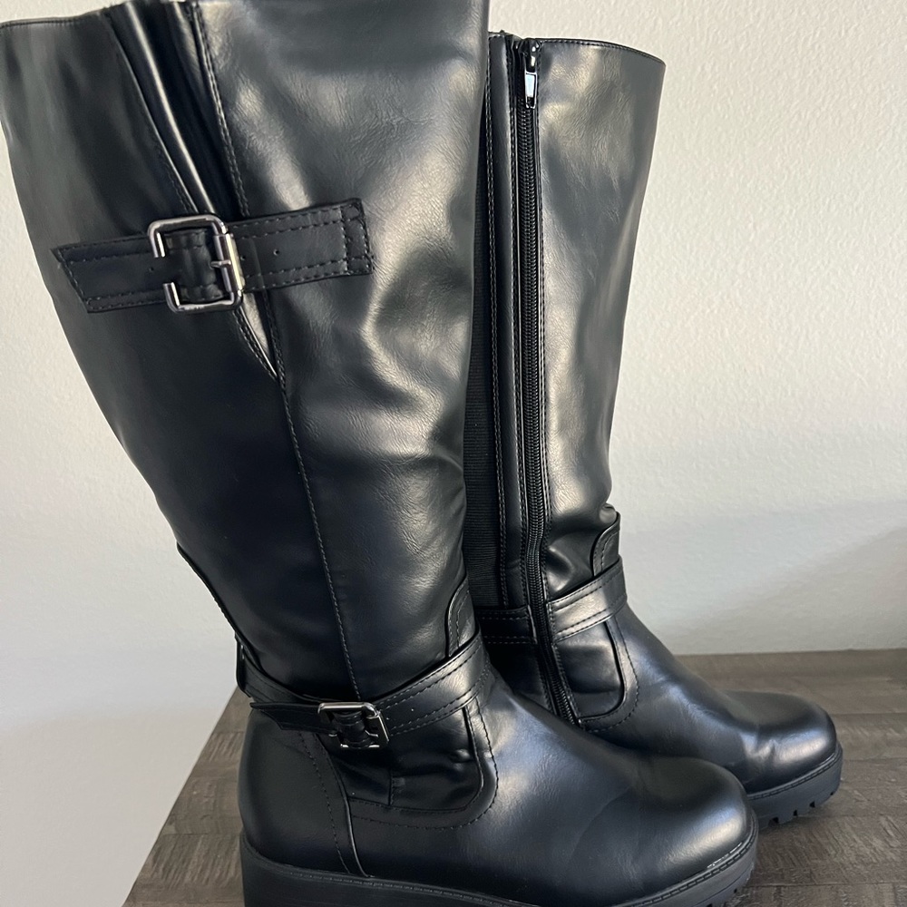 Lane Bryant riding side detail tall boots